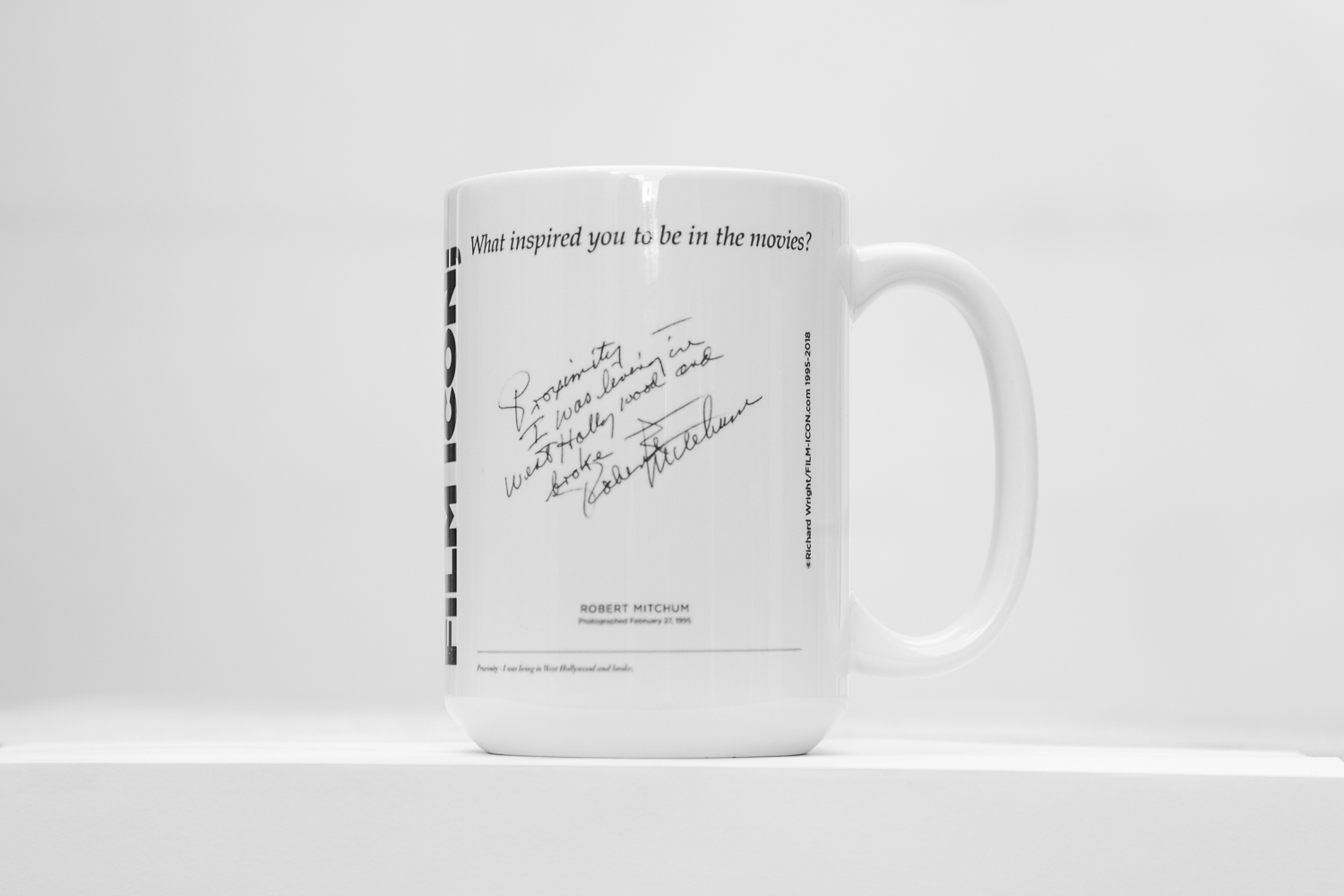 FILM ICON; Robert Mitchum Limited Edition Mug - 15oz - $30